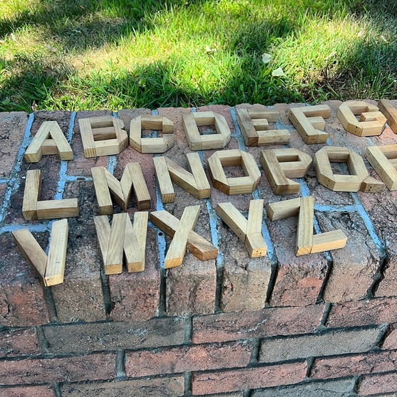 Wood Letters and Numbers - Picture 1 of 5